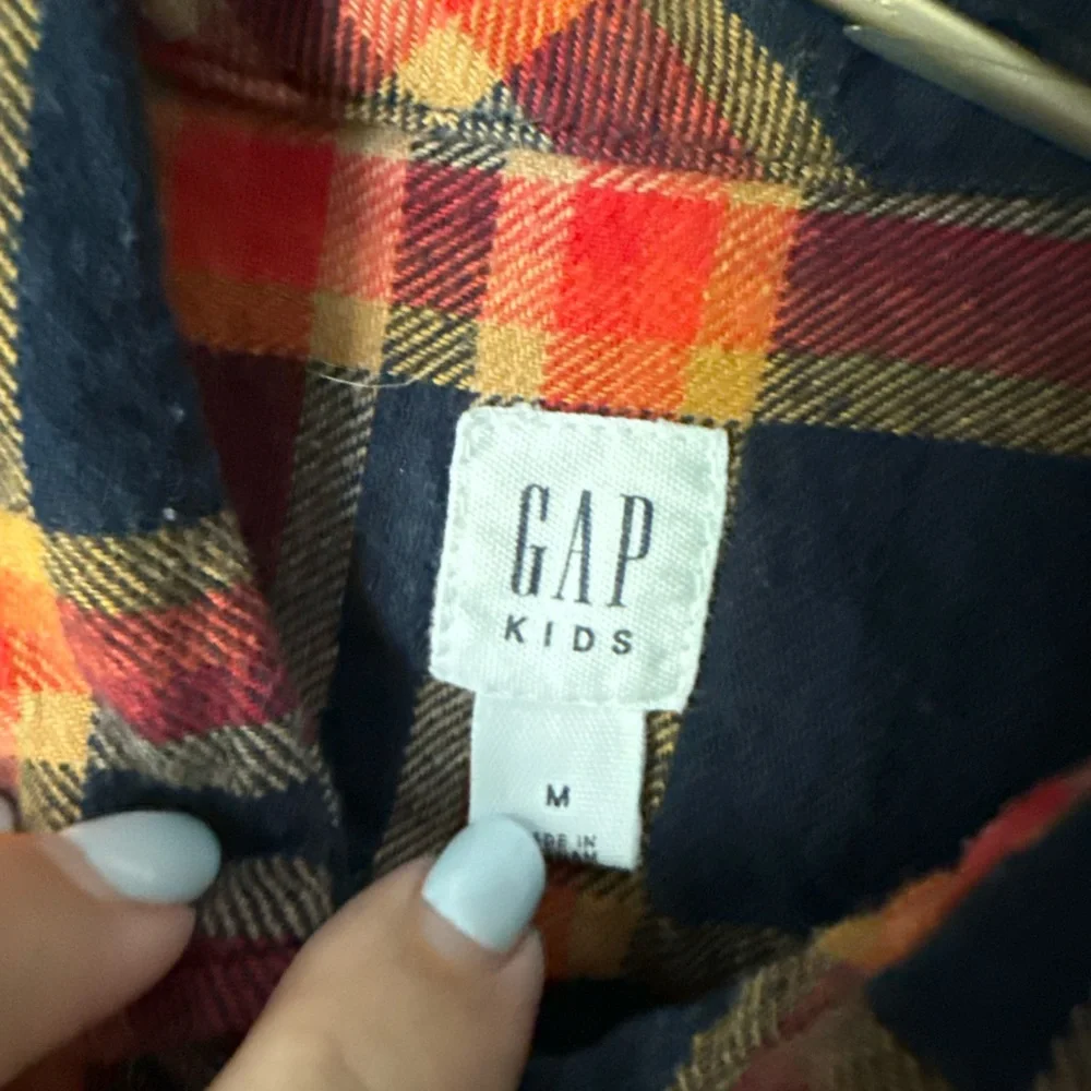 Gap navy‎ and orange flannel